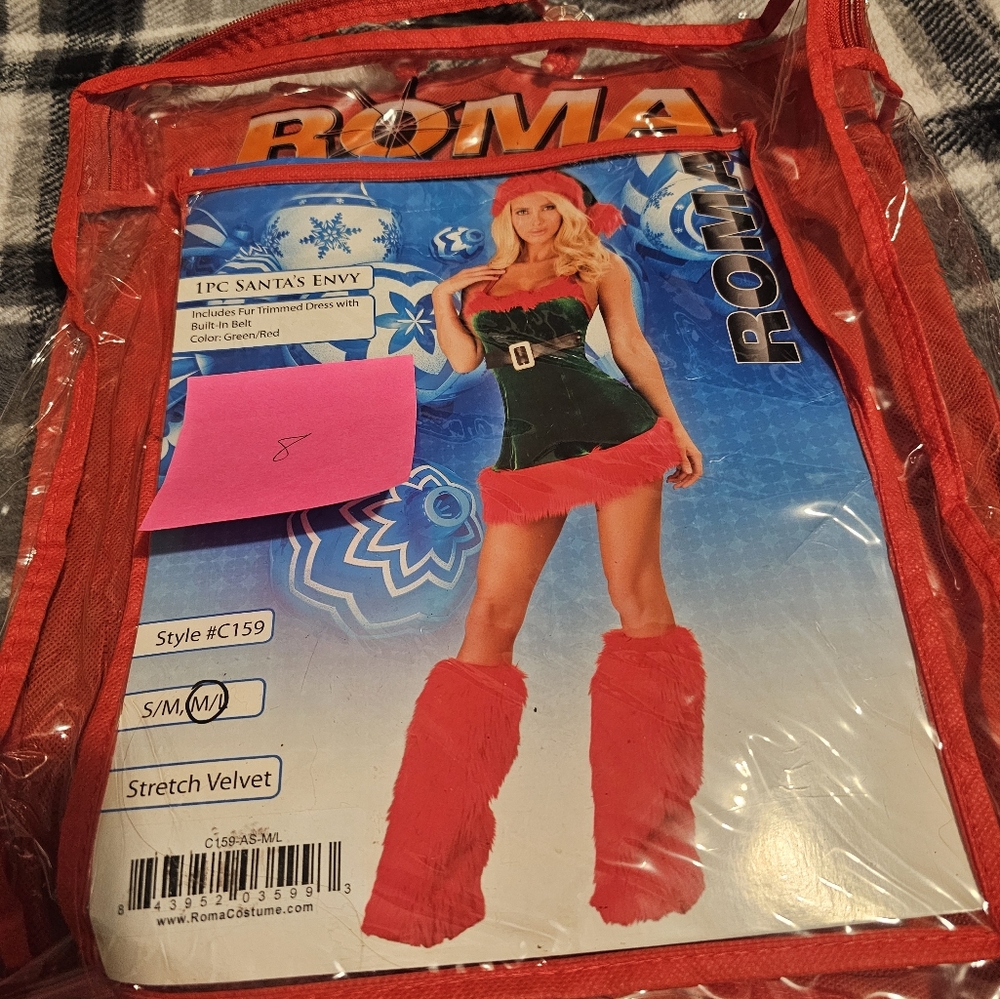 Santa Costume->Hat not included